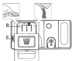HOTPOINT HI 5030 WEF - REEMPLIR LE DISTRIBUTEUR DE DÉTERGENT - 1