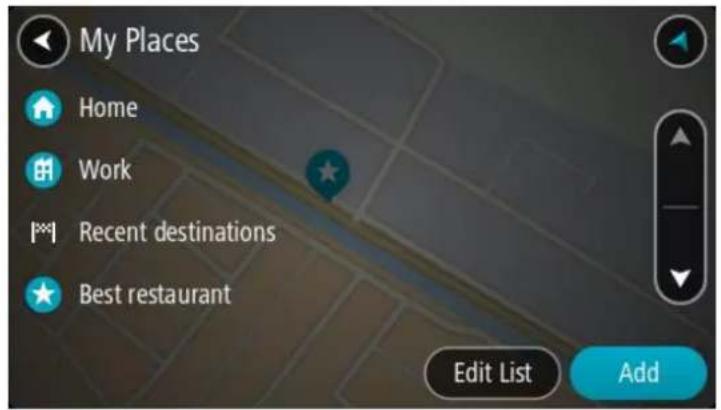 TOMTOM GO 6250 - Planifier un parcours à l'aide de Mes destinations - 3