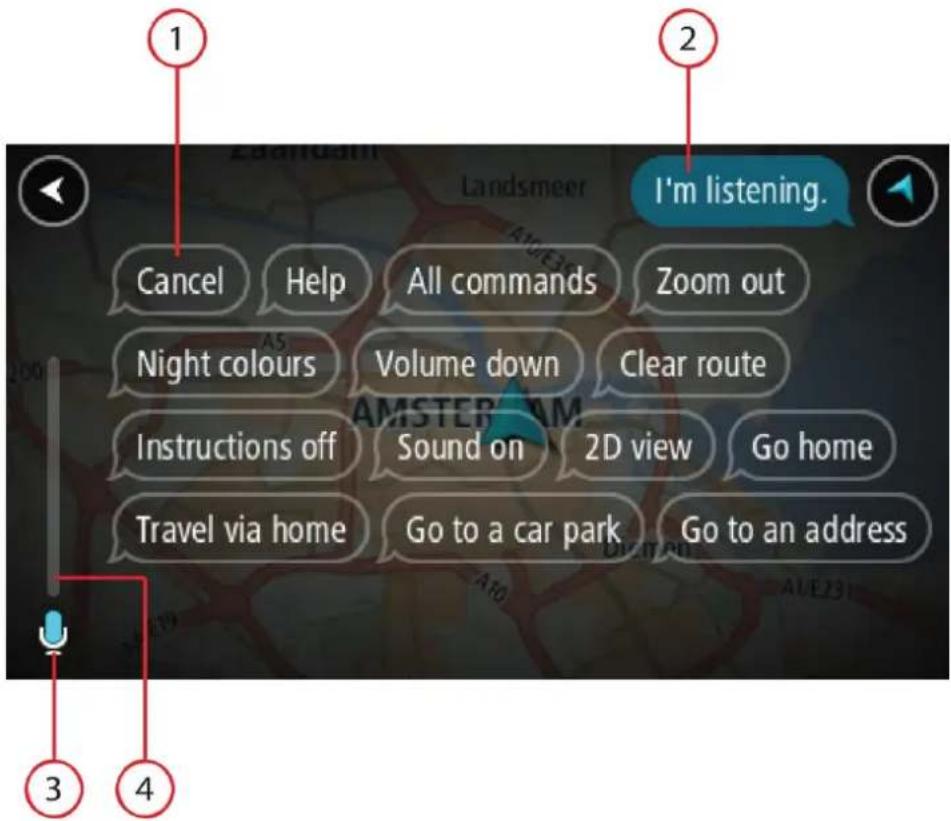 TOMTOM GO 6250 - L'écran de commande vocale - 1