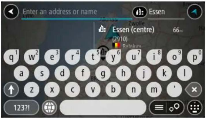 Enter an address or name Essen Zwolle Essen (centre) (2910) Belgium q¹ w² e³ r⁴ t⁵ y⁶ u⁷ i⁸ o⁹ p⁰ a s d f g h j k l ↑ z x c v b n m ' × 123?!