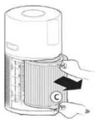 HOOVER HPURIFIER 300 HHP30C001 - NETTOYAGE DU FILTRE / REMPLACEMENT - 2