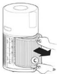 HOOVER HPURIFIER 300 HHP30C001 - Cleaning / Replacing the Filter: [Fig. 14] - 3