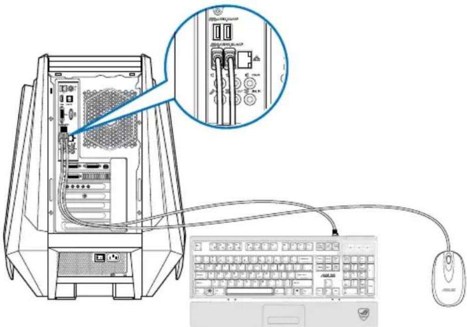 ASUS ROG G70AB - Σύνδεση ενός πληκτρολογίου USB και ενός ποντικίου USB - 2