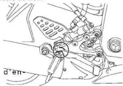 YAMAHA YZFR6 (2015) - Contrôle et lubrification de la pé- dale de frein et du sélecteur - 1