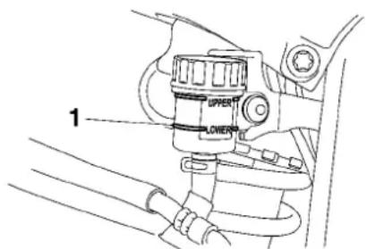 YAMAHA YZFR6 (2015) - Contrôle du niveau du liquide de frein - 2