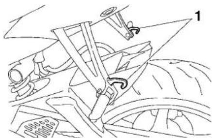 YAMAHA YZFR6 (2015) - Supports de sangle de fixation des bagages - 2