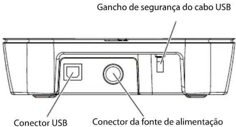 Gancho de segurança do cabo USB Conector USB Conector da fonte de alimentação