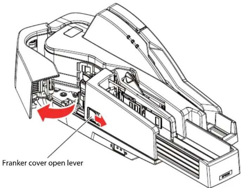 Franker cover open lever