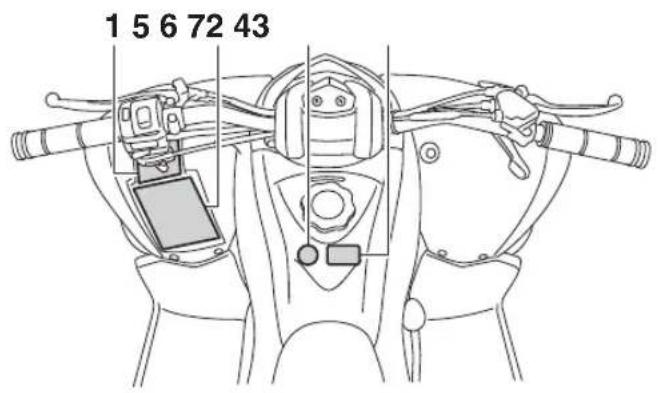 YAMAHA YFM90R (2020) - ÉMPLACEMENT DES ÉTIQUETTES D'AVERTISSEMENT ET DE CARACTERISTIQUES - 1