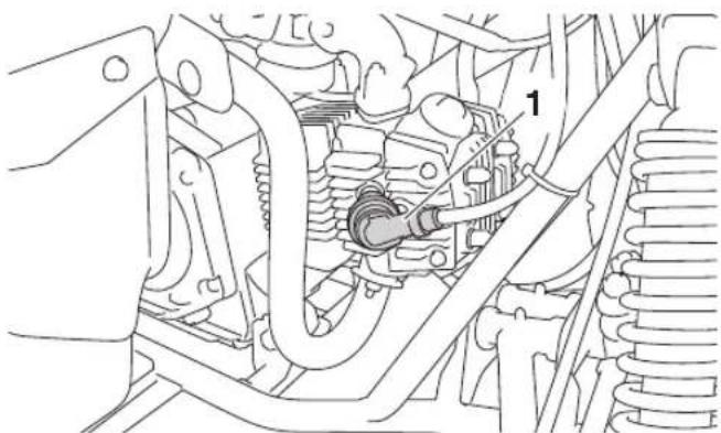 YAMAHA YFM90R (2020) - Dépose de la bougie - 1