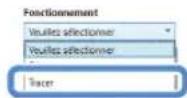 BROTHER DC100 - Sélectionnez [Tracer] dans la liste déroulante [Fonctionnement]. - 1