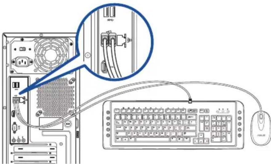 ASUS K30AMJ - Σύνδεση ενός πληκτρολογίου USB και ενός ποντικίου USB - 1