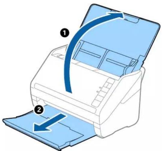 EPSON WorkForce DS770II - Positionnement d'un document long - 1
