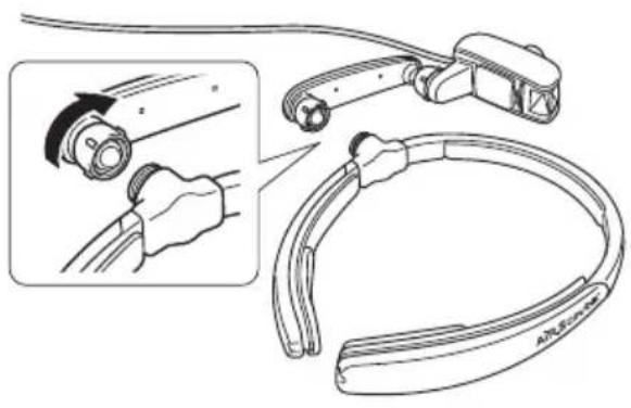 BROTHER WD200B - Installer le bras flexible pour œil droit - 2