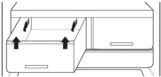 WHIRLPOOL WQ9I MO1L UK - Retrait et réinstallation des tiroirs : - 1