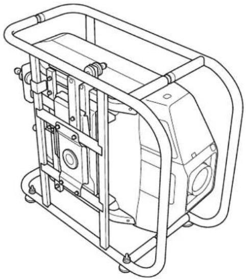 EPSON PowerLite Pro Z9870U - 擊腳朝下後，請將框架直立。 - 1
