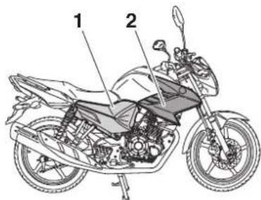 YAMAHA YS125 (2017) - Dépose et repose du carénage et des caches - 2