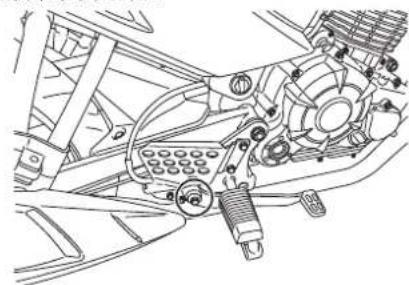 YAMAHA YS125 (2017) - Contrôle et lubrification de la pédale de frein et du sélecteur - 1