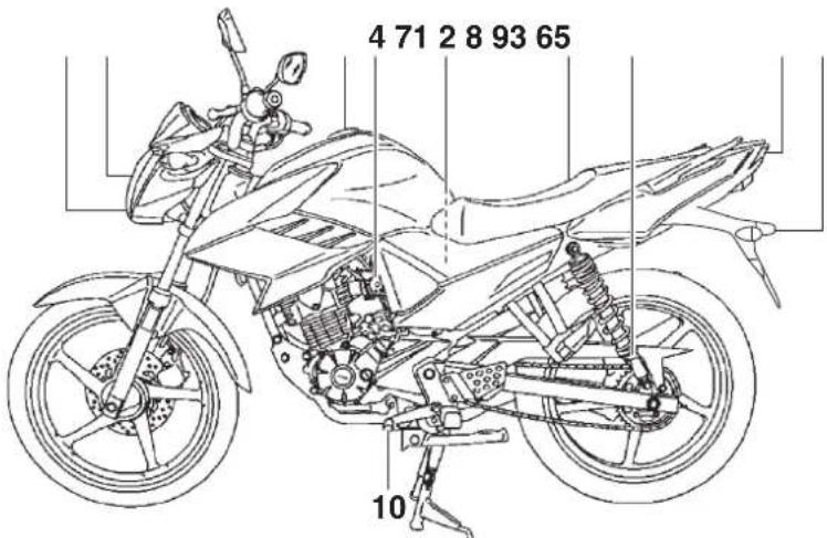 YAMAHA YS125 (2017) - Vue gauche - 1