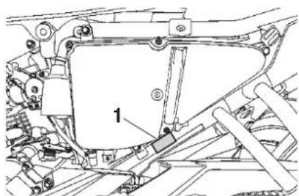 YAMAHA YS125 (2017) - Étiquette des codes du modele - 1
