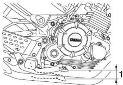 YAMAHA YS125 (2017) - Réglage de la garde de la pédale de frein - 1