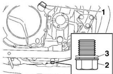 YAMAHA XJ1300 (2015) - Changement de l'huile moteur (avec ou sans remplacement de l'élément du filtre à huile) - 1