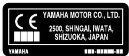 YAMAHA 9.9F (2015) - Étiquette ce - 1