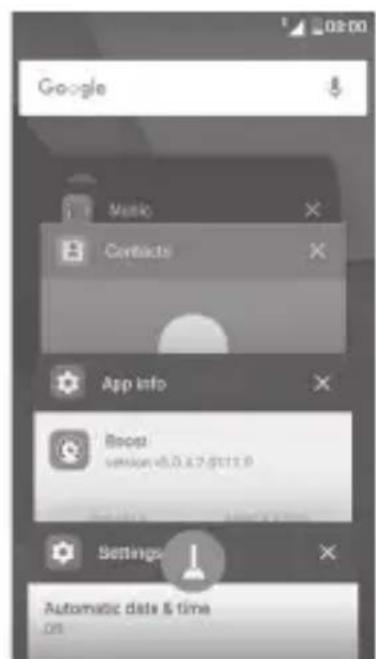 ALCATEL 1E - Consulter les applications récemment utilisées - 1