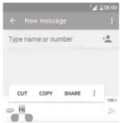 ALCATEL 1E - Modifier le texte - 2