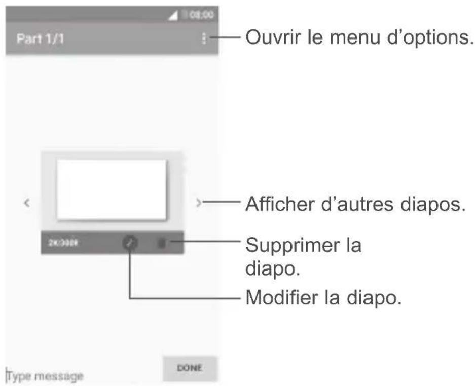 ALCATEL 1E - Options des pièces jointes : - 1