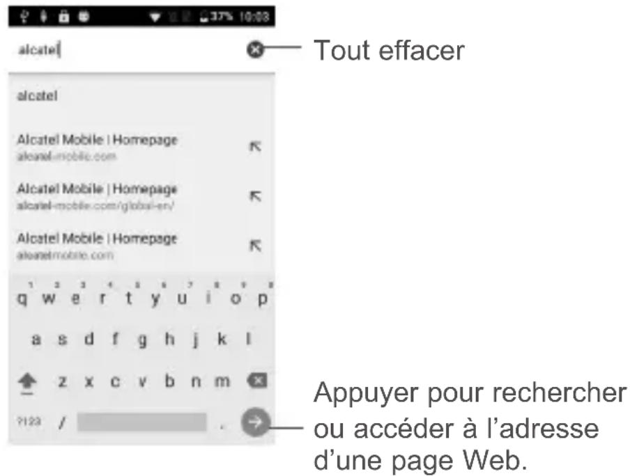 ALCATEL 1E - Accéder à une page web - 1
