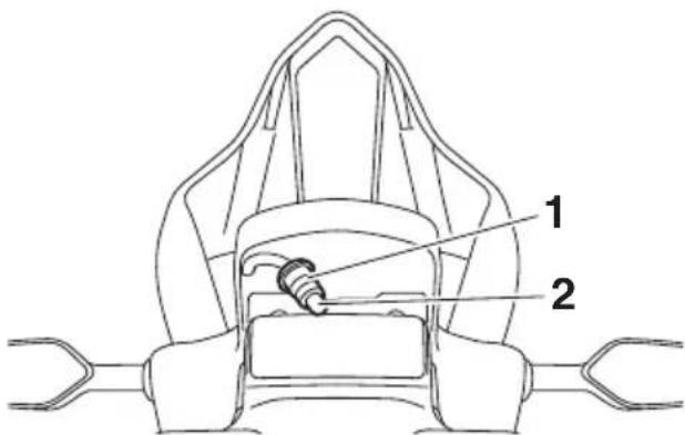 YAMAHA YZFR6 (2017) - Remplacement de l'ampoule d'éclairage de la plaque d'immatriculation - 2