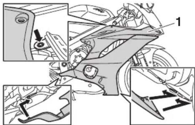 YAMAHA YZFR6 (2017) - Mise en place du carénage - 2
