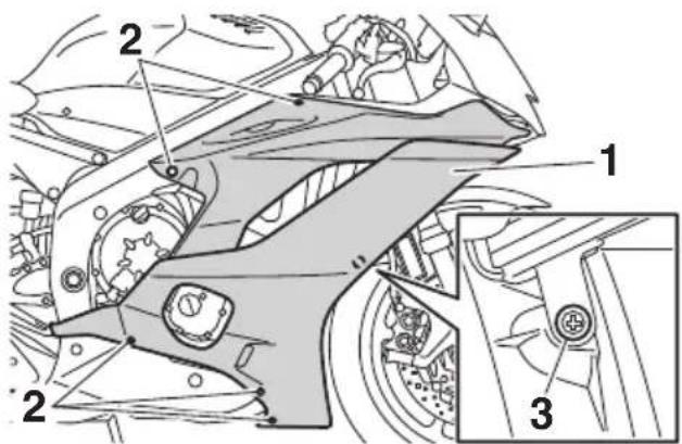 YAMAHA YZFR6 (2017) - Dépose du carénage - 1