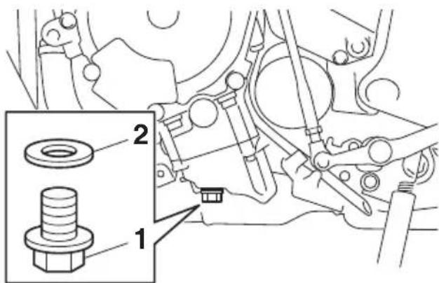 YAMAHA YZFR6 (2017) - Changement de l'huile moteur (avec ou sans remplacement de la cartouche du contrôle à huile) - 1
