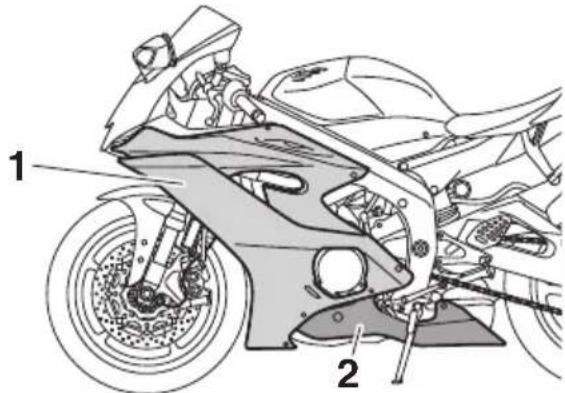 YAMAHA YZFR6 (2017) - Dépose et repose des caches et carénages - 1