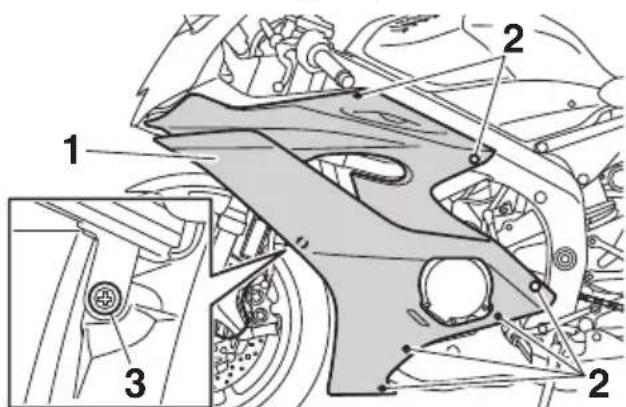 YAMAHA YZFR6 (2017) - Dépose du carénage - 1
