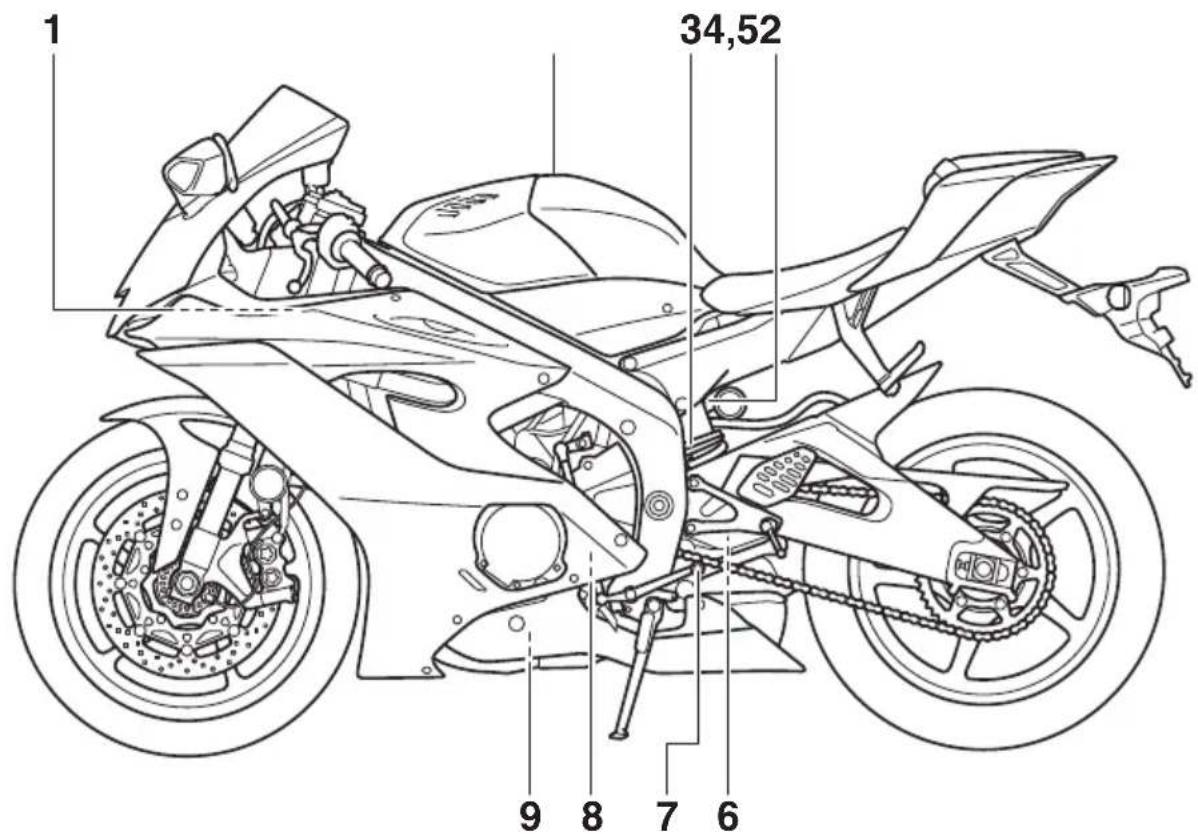 YAMAHA YZFR6 (2017) - Vue gauche - 2