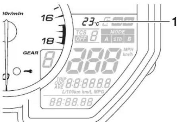 YAMAHA YZFR6 (2017) - Afficheur de la température de l'air d'admission - 1