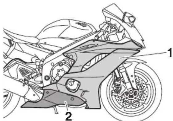 YAMAHA YZFR6 (2017) - Dépose et repose des caches et carénages - 2