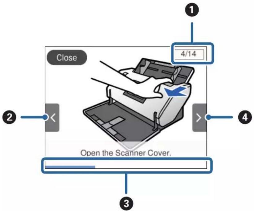EPSON WorkForce DS30000 - Affichage des animations d'orientation - 1