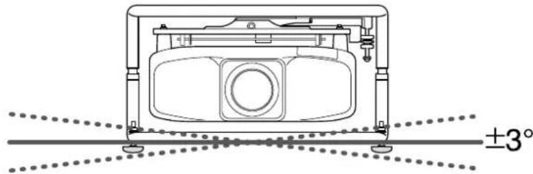 EPSON PowerLite Pro Z10005U - Ajustar el ángulo utilizingo los pies - 1
