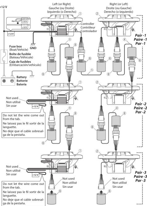 KENWOOD KFC1673MRBL - Lors de l'utilisation de plusieurs paires de haut-parleurs. Cuando se usesvarierparesdealtitudes. - 3