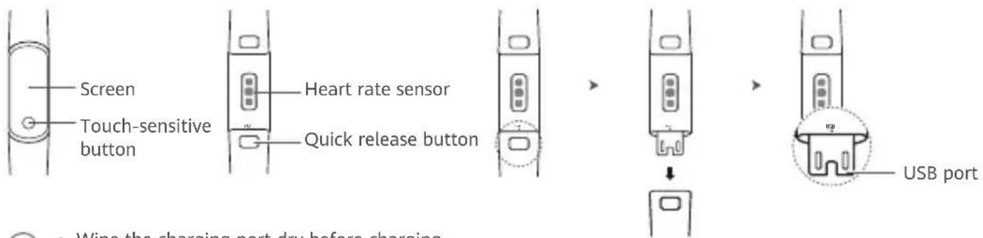 HONOR Band 5i - Appearance and charging - 1