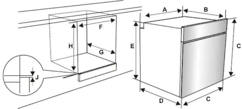VESTEL VEB24056 - Installation of the Oven - 1