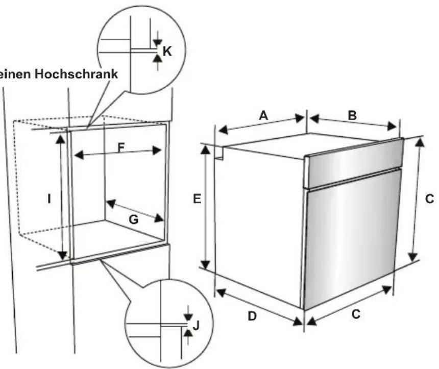 VESTEL VEB24056 - Einbau den Backofens - 2