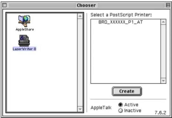 BROTHER NC2100p - Comment sélectionner le serveur d'impression (AppleTalk/EtherTalk) - 2
