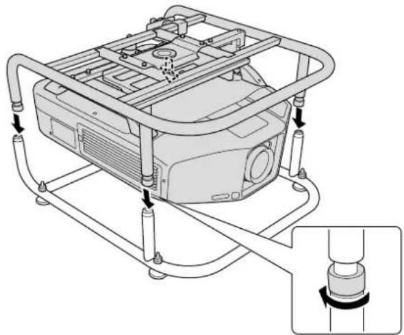 EPSON PowerLite Pro Z11000W - 將上框架安裝至投影機。 - 2