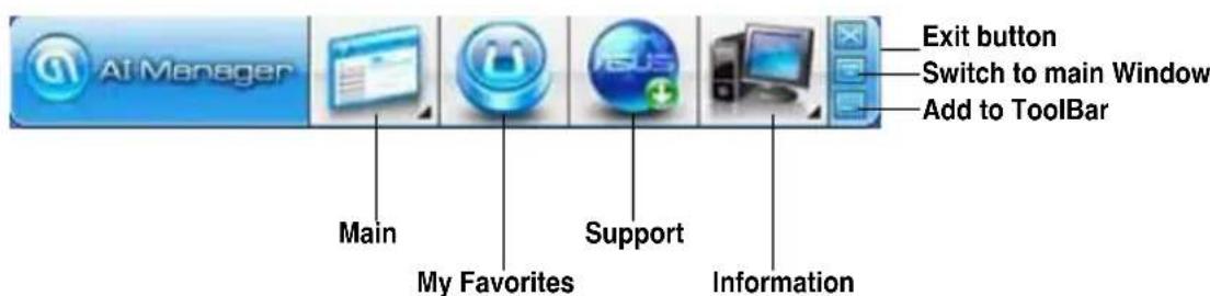 ASUS CG8265 - AI Manager quick bar - 1