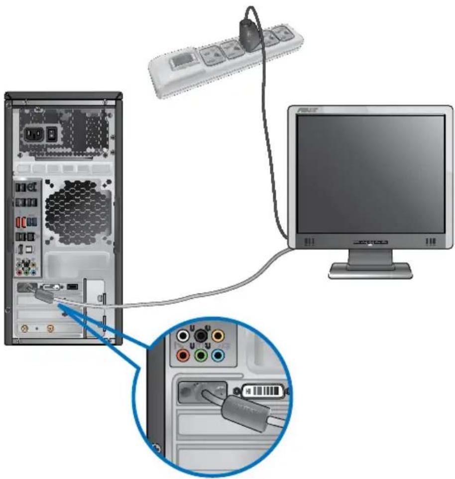 ASUS CG8265 - To connect an external monitor using the ASUS Graphics Card: - 2